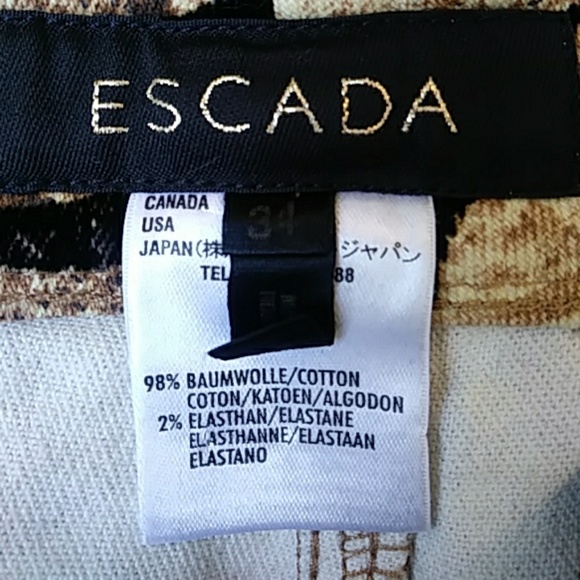 ESCADA STRETCHY ANIMAL PRINT JEANS, SML